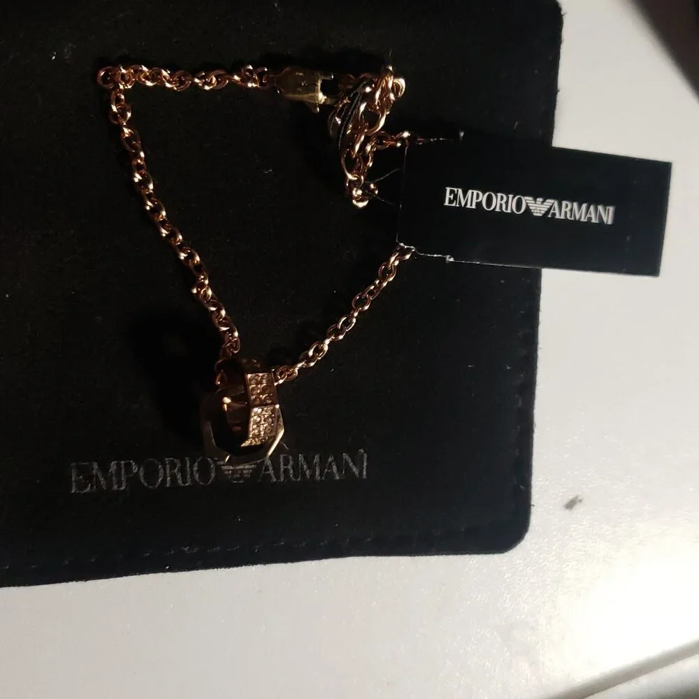 Emporio Armani Rose Gold-Tone Chain Bracelet - Picture 7 of 14